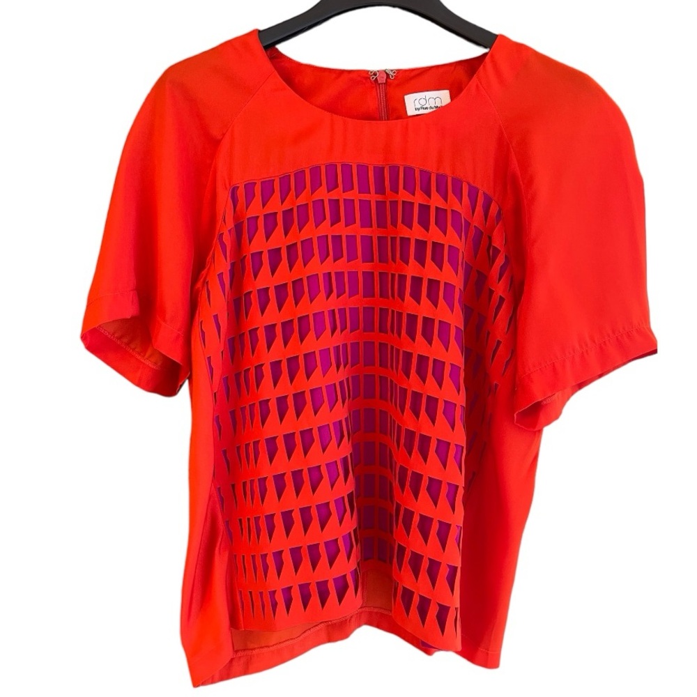 rdm by Rue du Mail Laser Cut Short Sleeve Top